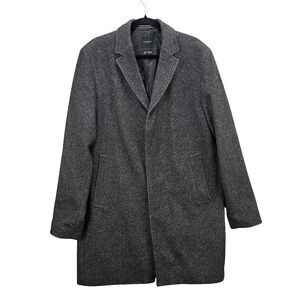 SELECTED HOMME Men's Slhrainar Wool Blend Coat Peacoat Black Grey Overcoat XL